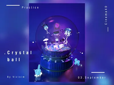 Crystal Ball by Cinema4D c4d crystal ball design