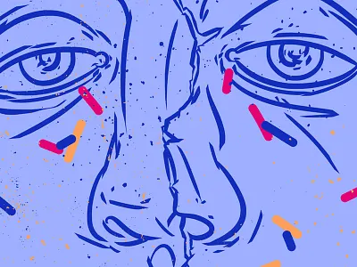 Pop art Apollo ancient greek antic art style blue creative illustration doodle art eyes face food illustration foodie illustration illustration art pop art pop art pop surrealism sculpture sprinkles