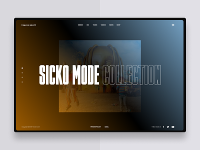 Travis Scott art direction concept design typography ui uidesign ux uxdesign web webdesign