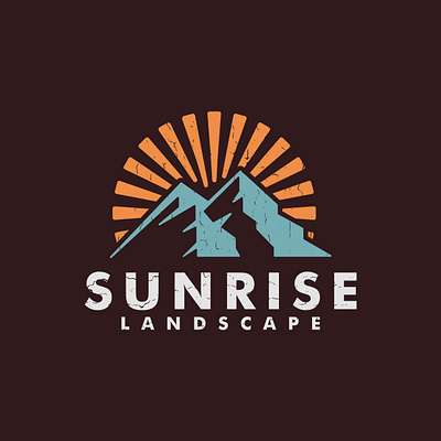 mountain design illustration logo mountain mountain logo retro design sunrise vector vintage vintage logo
