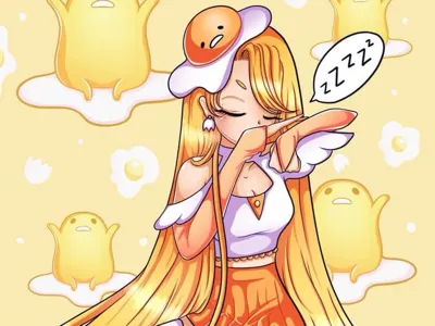 Gudetama Sanrio Scout freelance ipad procreate