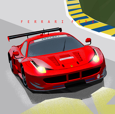 Ferrar F458 automotive car f1 f458 ferrari formula1 illustration photoshop risi