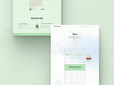 Green tower eco minimal nature office realestate space ui ux web