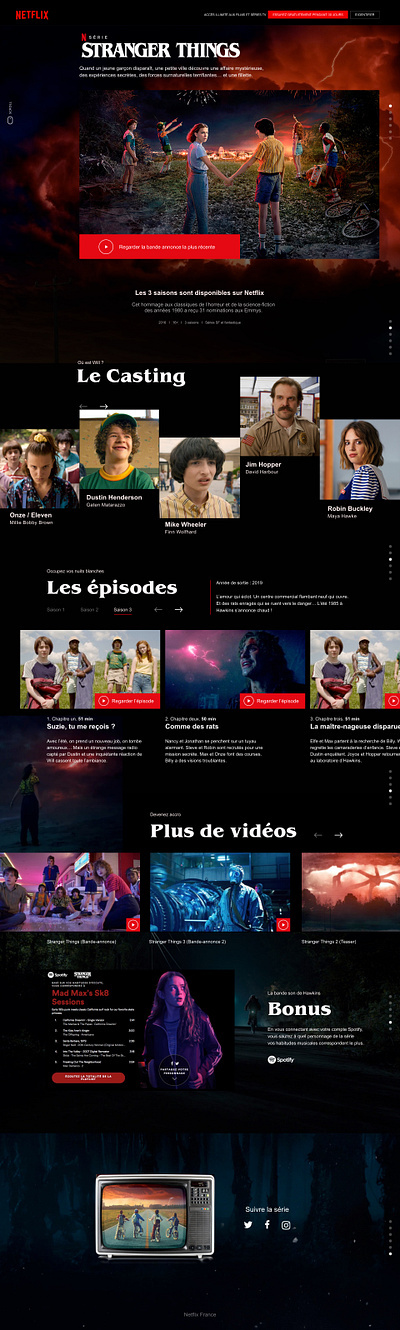 Netflix French website redesign art direction brancontent graphic design netflix user interface uxdesign