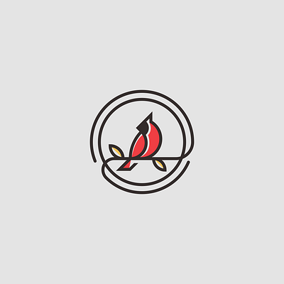 Bird animal logo bird logo branding cardinals design icon illustration logo monoline simple logo typography