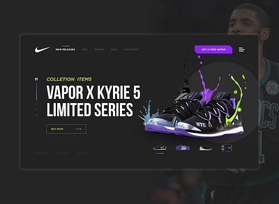 Vapor X Kyrie 5 green purple kyrie modern ui nike shoes