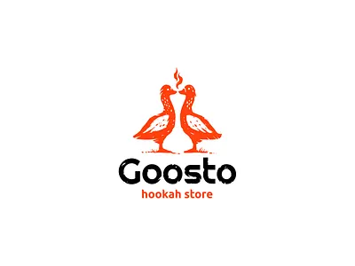 Hookah animal bird goose hookah logo logotype negative negative space negativespace sale shop smoking space store