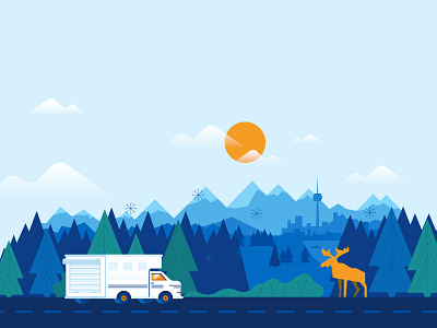 Delivery color delivery economy flat illustration people vector winter