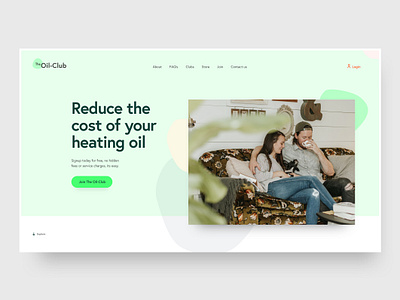 The Oil-Club brand branding concept design eco hero logo minimal oil pastel typography ui web