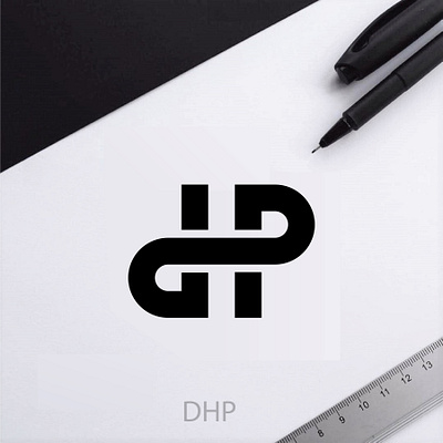 DHP logo app desain design illustration ilustrasi merek tipografi typography