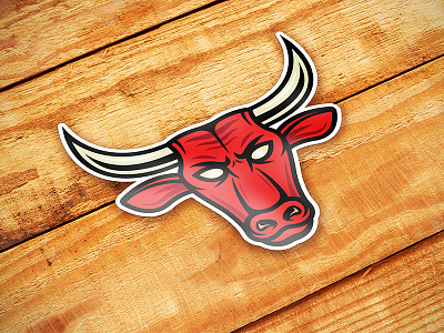 Bull Head angry art buffalo bull bull head bull logo cartoon cattle character clip art college team design horned illustration logo mascot sports logo sticker taurus vector