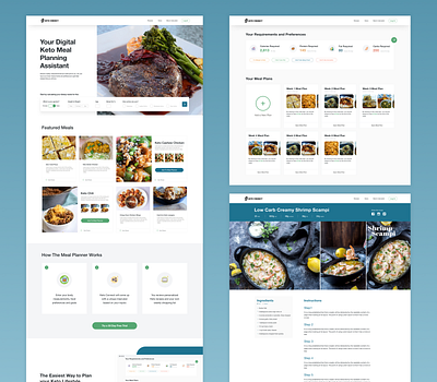 Meal Planning Web App Design nutrition ui uiux ux ux ui design uxdesign webdesign