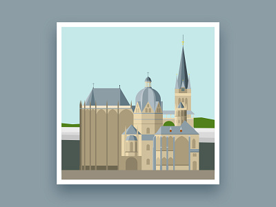 Formsaachen Aachen Cathedral Illustration aachen architect architecture architecture design award winning branding germany ifdesignaward illustration unesco world heritage vector