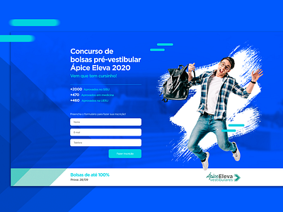 Landing Page | Apice Eleva blue brush hotsite landingpage lp ui web xd