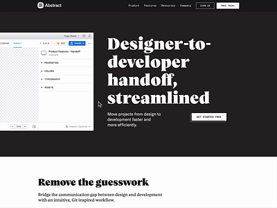 Designer-to-developer handoff, streamlined abstract animation designer developer handoff inspect product design type ui