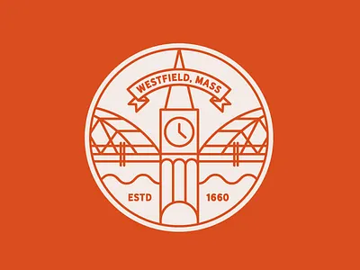 Sticker for Westfield, MA design illustration sticker