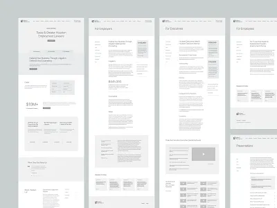 Website Wireframes attorney design hero law layout page ui web web design website wireframes