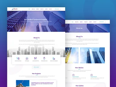 Corporate Website Design for Civil Firm agency blue business website civil website corporate website design realestate ui ui design ux web website