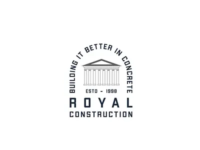 Royal construction logo brand identity design flat flatlogo logo logo 2d outdoor logo