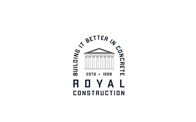 Royal construction logo brand identity design flat flatlogo logo logo 2d outdoor logo
