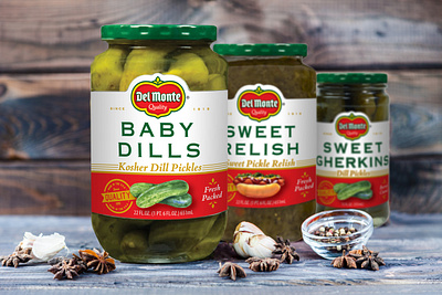 Del Monte Pickles Rebrand art direction branding design packaging visual design visual identity