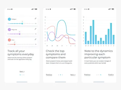 Onboarding Screens For Health Mobile App clear description health modern mongato onboarding onboarding screen portfolio screen steps tracker tutorial ui uiux ux