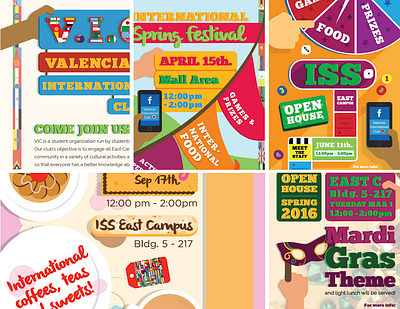 International Student Services Event Flyers illustration