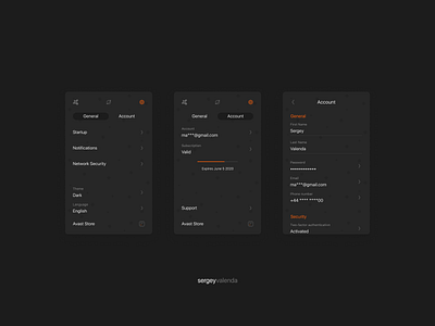 Avast SecureLine VPN / Settings app application avast clean dark theme design desktop app digital product design dpd macos security app settings ui ui ux user experience user interface ux vpn