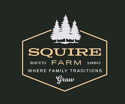 Squire Farm Logo badge farm logo logo design retro tree vintage vintage badge