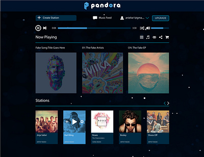 Pandora Music Player Rebrand art direction branding creativity design interaction interaction design ui ux ux ui ux design visual design visual identity