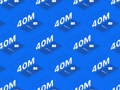 Wallet Milestone 40 blockchain blue crypto cryptocurrency design illustration isometric million monochromatic password pattern phone wallet