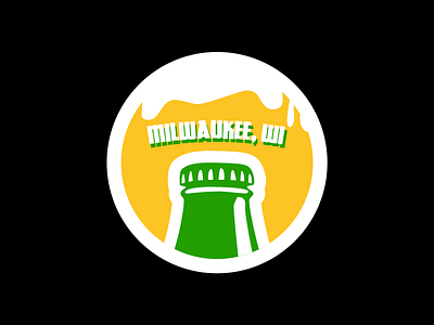 Hometown Sticker beer dribbbleweeklywarmup milwaukee sticker wisconsin