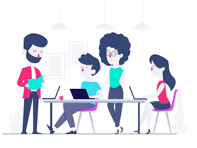 Team Work artwork branding cartoon character design illustration levi ortiz sketch ui vector