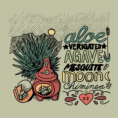 Cactus Series - Image 3 arizona cactus chiminea design graphic designer illustration lettering michigan procreate vector