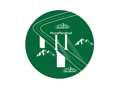 Untitled 1 2 colors bridge circle design clean cool design design flat green identity illustration kashmir mountains muzaffarabad simple sticker sticker design vector white