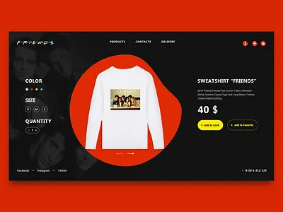 card friends appdesign card colour creativity daily dailyui design e commerce homepage interface landing ui ux web webdesign website
