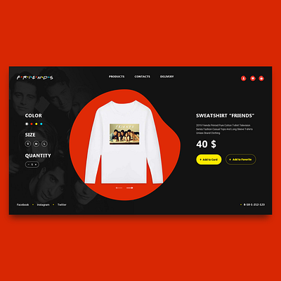 card friends appdesign card colour creativity daily dailyui design e commerce homepage interface landing ui ux web webdesign website