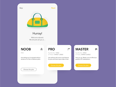 Plans app card design flat gym gym app gymnastics illustration onboarding pricing pricing page pricing plan pricing plans pricing table ui ui elements uidesign uiux ux