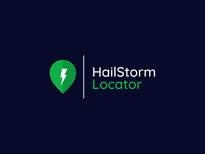 HailStorm Locator Logo app blue branding design figma green illustration locator logo storm ui vector website