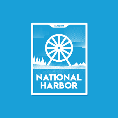 National Harbor V1 affinity designer badge minimalist monoline sticker vector