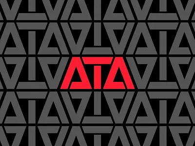 ATA Logotype brand branding concept designcontest geometric icon logo logotype negative space simple text type