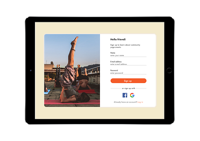 Yoga Sign Up dailyui dailyuichallenge design form signup signupform sketchapp ui uidesign uxui yoga