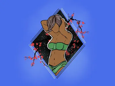 Cherry Flex digital drawing female figure illustration procreate