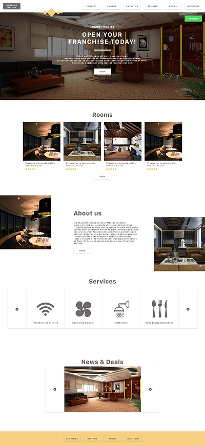 Professional Website for Luxury Hostel animation audio audio app audio player branding design graphical illustration music typography vector