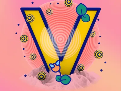 V for 36 Days of Type 2d 36days 36daysoftype 3d aftereffects animation bellapark branding c4d concept art design graphic illustraion lettering motiongraphic mountain texture type typogaphy vector