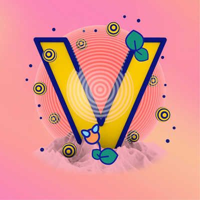 V for 36 Days of Type 2d 36days 36daysoftype 3d aftereffects animation bellapark branding c4d concept art design graphic illustraion lettering motiongraphic mountain texture type typogaphy vector
