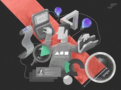 work colors file illustration inspiration logic painting vector work