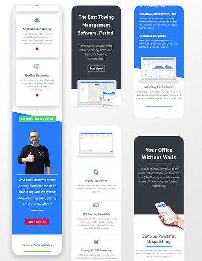 towbook mobile branding ui ui ux uidesign ux web design webdesign website