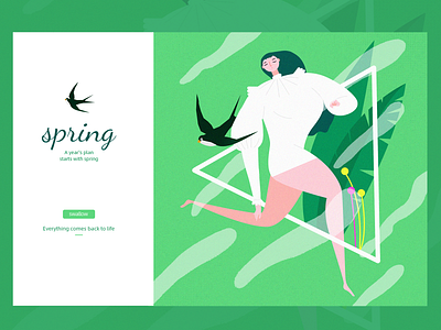 Spring design good illustration ui ux web website