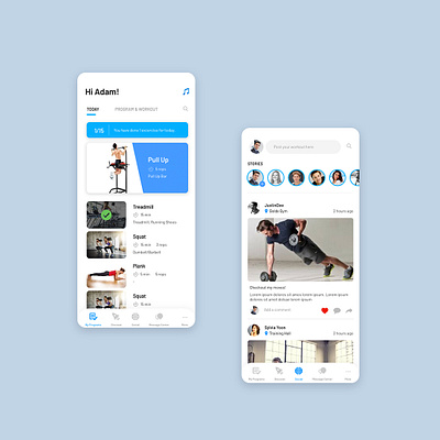 Training App UI app application clean design interface ios mobile simple ui user user interface